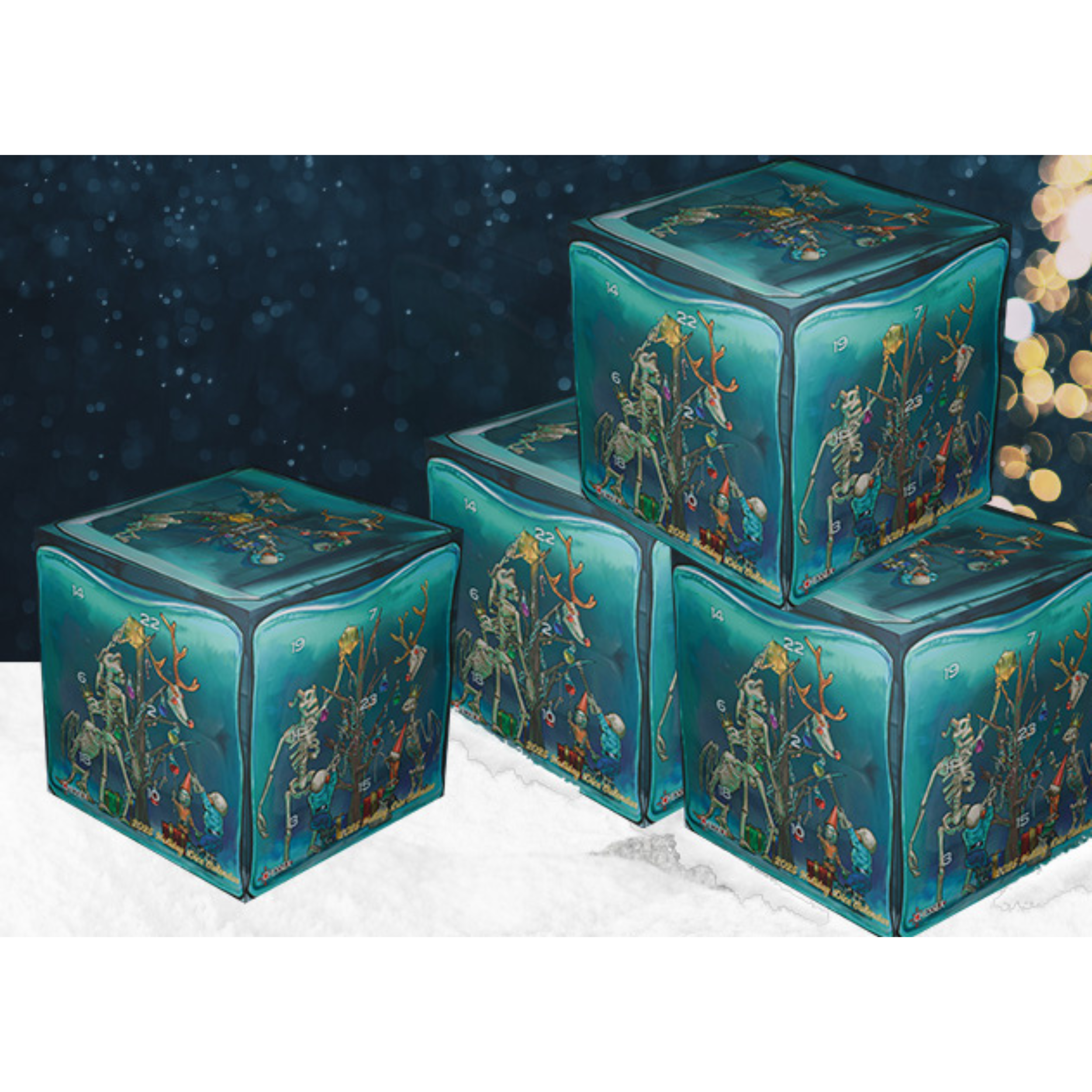 Chessex 2025 Holiday Dice Calendar Sampler